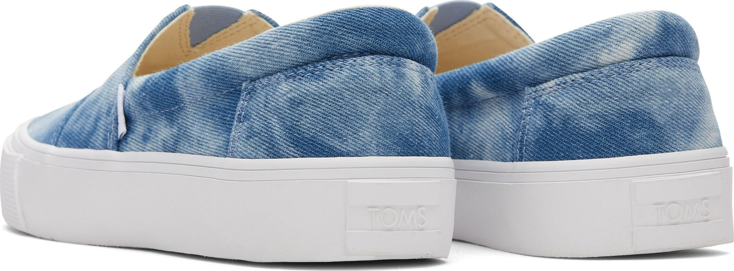 TOMS Washed Denim Women Alpargata Fenix Slip On